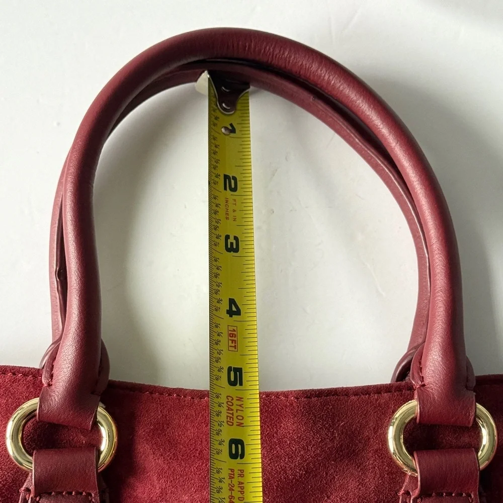 Talbots Burgundy Suede Handbag Purse